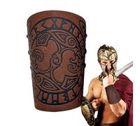 Bracaters De Cuero De PU - Guanteletes De Muñeca De Combate, Puños De Brazo Steampunk | Pulseras De Armadura Falsa, Envolturas De Brazo Ajustables, Equipo De Brazo Guerrero, Escudos De Trajes