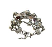 Bracciale Raspini Village in Argento 925 e Pietre Naturali Colorate | Gioiello Donna Multifilo Fatto a Mano in Italia, Design Ricco di Dettagli e Luminosità