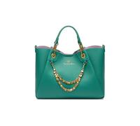 Braccialini Amy - Bolso de mano de tamaño mediano con asas dobles y correa para el hombro con logotipo, extraíble y ajustable, diseñado para acompañar con elegancia cada momento del día, Verde, Taglia
