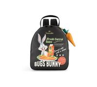 Braccialini Amy Lt - Mochila de piel sintética marrón con un estampado vibrante que muestra a Tweety mientras disfruta de un tentador trozo de pastel. El diseño se caracteriza por letras al estilo