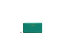Braccialini Basic Cartera modelo zip around en piel de color dorado, con logatura dorada frontal. Un bolsillo interior con cremallera para la moneda., Verde, Taglia Unica, Casual