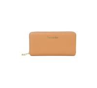 Braccialini Basic Cartera modelo zip around en piel de color platino, con logatura dorada frontal. Un bolsillo interior con cremallera para monedas., beige, Taglia Unica, Casual