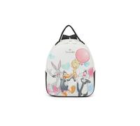 Braccialini Beth Lt Mochila con correas ajustables para mayor comodidad y versatilidad. La impresión frontal celebra el icónico universo de Looney Tunes con Bugs Bunny, Daffy Duck, Titti y Silvestro