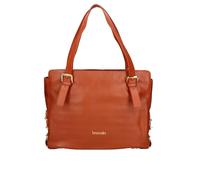 Braccialini Bolso de hombro de mujer de piel auténtica Made in Italy 38,5 x 31,5 x 11 cm B17221, marrón