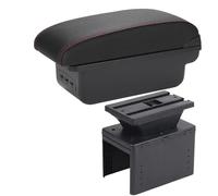 Bracciolo Universale Per Auto Accessori Parti Di Modifica E Retrofit capa central caja(B1 Black red 3USB)