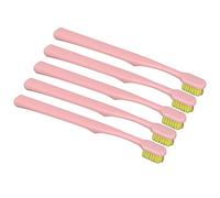 Brace Cepillo de dientes de plástico, 5 unidades, cepillo de dientes suave, completo, práctico, ahorro de trabajo, limpieza profunda para dormitorio (rosa)