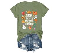 Brace Yourself The BER Months are Coming - Camiseta gráfica con cuello redondo y cuello en V, verde, XXL