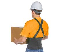 BraceAbility Trabajos industriales Back Brace | Tirantes extraíbles para seguridad de levantamiento pesado - Cinturón de protección contra el dolor lumbar para hombres y mujeres en construcción (4XL)