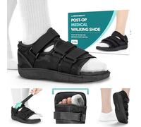 BraceAbility Zapato postoperatorio para pie o dedos rotos | Bota médica/quirúrgica para caminar, tirante para fractura por estrés y sandalia ortopédica con suela dura (mediana - hembra)