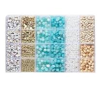 Bracelet Beads Kit, Bead Bracelet Making Kit, Kit Perline Per Braccialetti, Incluye Cuentas Del Abecedario, Piedras Naturales, Para Adultos y Niños Para Hacer Pulseras, Collares, Pendientes (B)
