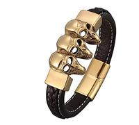 Bracelet Charms, Bracelet Woven Bracelets Man Bracelet Stainless Steel with Magnetic Clasp Men's Gifts, Faux, Without Zirconia