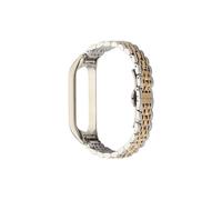 Bracelet Connector for Xiaomi Mi Band 4/3 Replacement Strap 7-Beads Smart Watch Band, Silver Gold