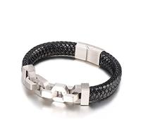 Bracelet Family Wave Pledge Bangle Wrist Chain Stainless Steel with Safety Clasp Men's Gifts
