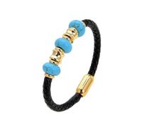 Braceletas de cristal en rugas amatistas naturales Pulsera de cuentas de piedra para mujeres Cadena de cuerda de cuero trenzado negro Accesorios de joyería de acero inoxidable de acero inoxidable