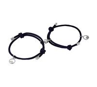 Bracelets A Pair of Couple Bracelet Set Ladies Men's Alloy Magnet Attracting Bracelets Valentine's Bling Watch