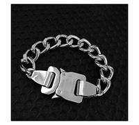 Bracelets Accessories Hip Hop Steel Chain Necklace Metal Button Belts 2