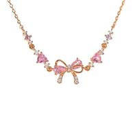 Bracelets Bow Zircon Bracelet Adjustable Bow Beaded Chain Bracelet Gold Friendship Heart Valentines