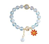 Bracelets Colorful Flower Amethyst 'S Female Bracelet Crystal Beaded Furry Hoop