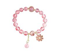 Bracelets Colorful Flower Amethyst 'S Female Bracelet Crystal Beaded Furry Hoop