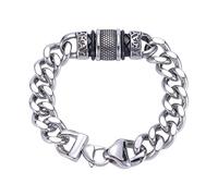 Bracelets for Men, Bracelets for Men, Floral Pattern, Men's Bracelet, Engraving, Wrist Chain, Stainless Steel with Lobster Clasp, Men's Gifts