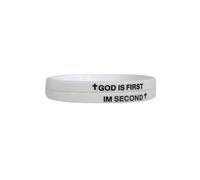 Bracelets God Is The First Bracelet I Am The Second Rubber Bracelet Men's and Women's Skeleton Dangle