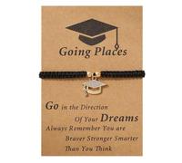 Bracelets Graduation Season Bracelet Card Bracelet Graduation Season Wax Line Stainless Steel Hollow Mens Wooden