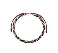 Bracelets Palestine Flag Bracelet Red Green Rope Handmade Braided Wristband Pearl Earring Set