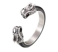 Bracelets Stainless Steel Charms Open Dragon Wrist Chain Stainless Steel Length 20.7 cm Couple Gift, Faux, Without Zirconia