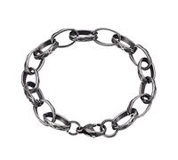 Bracelets, Stainless Steel Pledge Bangle Link Chain Bangle Men's Wrist Chain with Lobster Clasp Men's Gifts, Stainless Steel, Without Zirconia