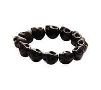 Bracelets Synthetic Turquoise Tibetan Prayer Bead Mala Bracelet For Men Women Efv-110d (Black-1, One Size)