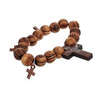 Bracelets Women Teen Girls Bead for Charm Men Beaded Bracelet Braclet Wood Jewelry The Cross Man