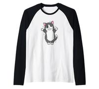 Braces Cat Una Linda Sonrisa con Estilo Camiseta Manga Raglan