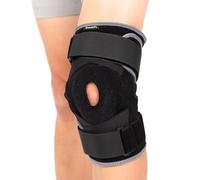 BraceUP Rodilleras Menisco y Ligamento, Rodillera Ortopedica con Soporte Articulado para Dolor en la Rodilla - Máximo Soporte y Confort para Lesiones de ACL/P esgarros de Menisco, Artritis (S/M)