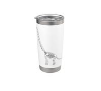 Brachiosaurus Esqueleto Fósil Dinosaurio Paleontólogo Dino Vaso térmico de acero inoxidable de doble pared