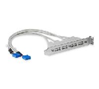 StarTech.com Cabezal Bracket de 4 puertos USB 2.0 con Conexión a Placa Base 2x IDC10