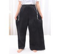 Bracket Care Pants, Enlarged Care Pants With Steel Frame Cast After Leg Fracture Surgery For Patients, Easy To Put On And Take Off(Black,M)