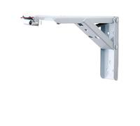 Brackets de estante plegable, Paquete de 2 soportes ángulo plegables acero, multicolor, 8 a 14 pulgadas, for estante, banco y mesa(White 12 Inch)