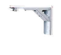 Brackets de estante plegable, Paquete de 2 soportes ángulo plegables acero, multicolor, 8 a 14 pulgadas, for estante, banco y mesa(White 10 Inch)