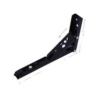 Brackets de estante plegable, Paquete de 2 soportes plegables pared multicolor 8 a 14 pulgadas(2pcs Black 12inch)