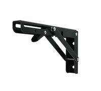 Brackets de estante plegable, Soporte plegable triangular for pared, paquete de 2, color negro, 6 a 20 pulgadas(18 Inch)