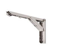 Brackets de estante plegable, Soporte triangular plegable de acero, paquete 2, for estante pared, mesa banco, multicolor, 8 a 14 pulgadas(Silver 10 Inch)