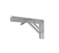 Brackets de estante plegable, Soporte triangular plegable for estante de pared, multicolor, 8 a 14 pulgadas(White 12 Inch)