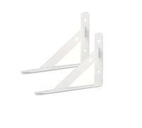 Brackets de estante plegable, Soportes de estante triangulares plegables en ángulo 90 grados for montaje pared, paquete 2, 9,5 x 15 cm