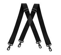 Brackets para Hombre X Forma - 3.5 * 120Cm Moda Ancho para Hombres Suspensión Negro Gancho Hebilla 4 Clip Estiramiento Macho Jockstrap Brackets De Trabajo Accesorios para Hombres, Negro