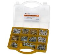 brackit Surtido de 233 ganchos de PVC, cuadrados, ganchos de ojo y ganchos de tornillo para proyectos de bricolaje y decoración del hogar