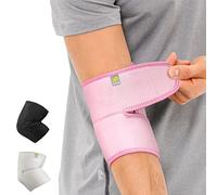 BRACOO ES10 Codera Ajustable para Hombre y Mujer - Alivio para Dolor de Artritis, Hinchazón, Codo Tenista, Codo Golfista, Epicondilitis, Deporte (Rosa)