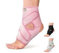 BRACOO FS10 I Tobillera Deportiva Ajustable Transpirable de Neopreno (Rosa, L/XL)