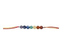 BRACOP® Pulsera Rakhi de cristal para hermano pulsera Feng Shui de piedras naturales de los siete chakras pulsera india con piedras pulidas para equilibrar los chakras pulsera Rakhi piedras preciosas