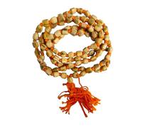 BRACOP ® Rudraksha Mala, 108 cuentas de oración Japa Mala, cuentas de rosario con cadena sagrada, collar de oración india, budista tibetano, cuentas de oración hindú, meditación, mala, chakras, regalo
