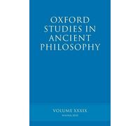 Brad Inwood Oxford Studies in Ancient Philosophy volume 39 (Tapa blanda)